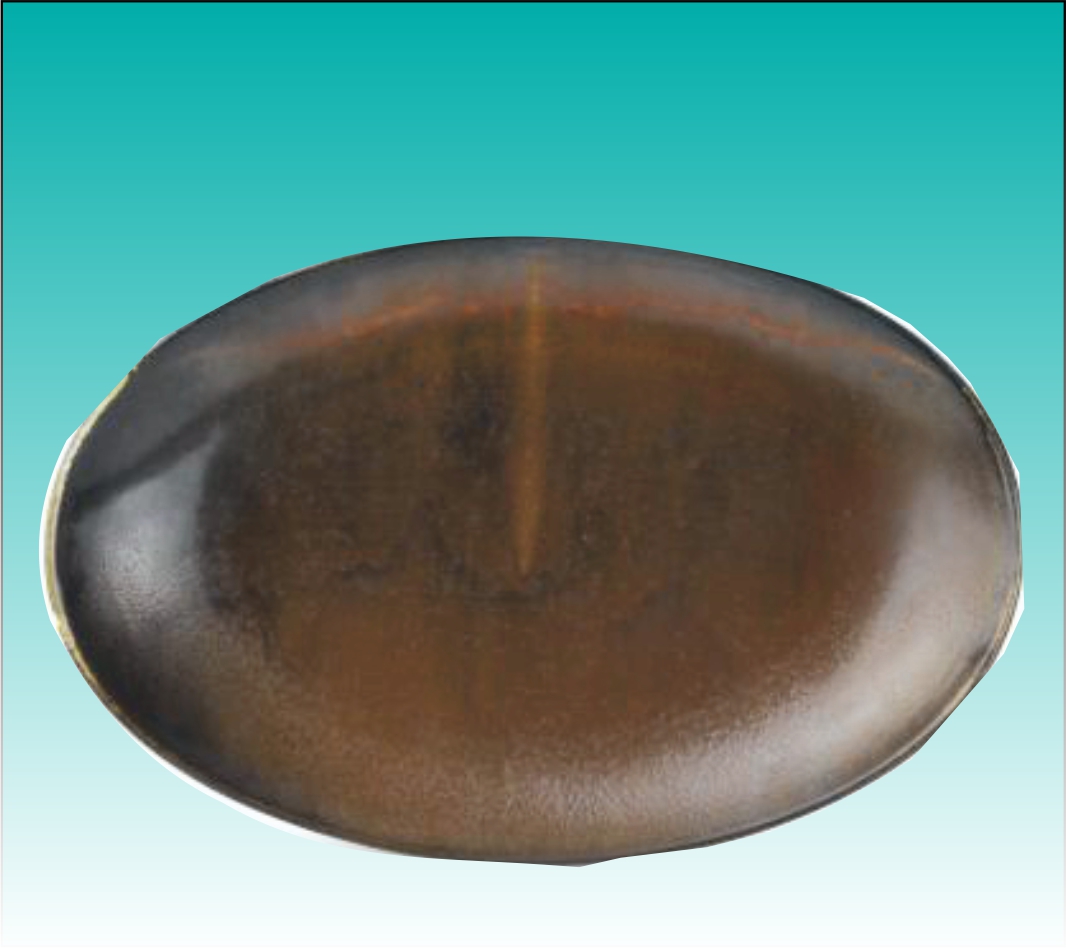 Teller flach oval 31 x 20 cm"Escura dark brown"